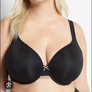 Cacique Black Full Coverage Bra Size 44D